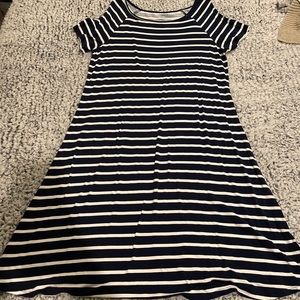 St. John’s Bay striped cold shoulder dress